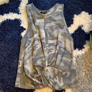 Camo tank top, not cropped